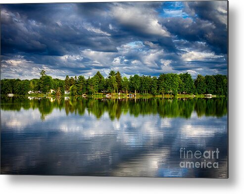 Lake Metal Print featuring the photograph Storm Clouds Over the Lake by Jarrod Erbe