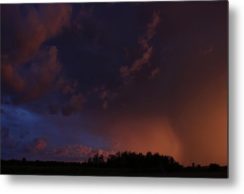 Landscape Metal Print featuring the photograph Storm Clouds over Yorkton III by Ryan Crouse