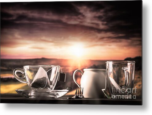 Tea Metal Print featuring the photograph Storm in a teacup by Simon Bratt