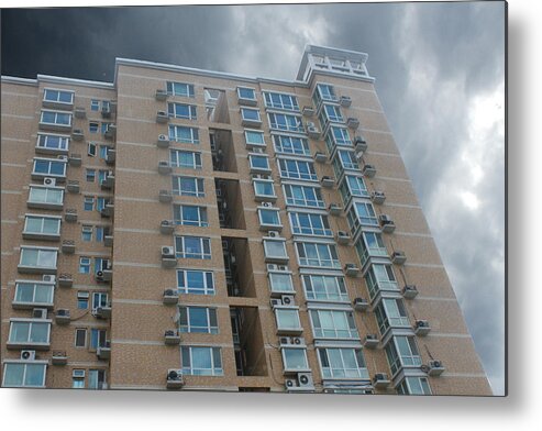 High Rise Metal Print featuring the photograph Storm Moving In by Robert Hebert