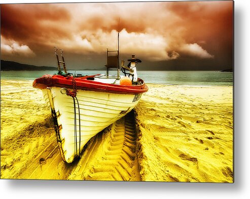 Seascape Photography Metal Print featuring the photograph Storm on the way 01 by Kevin Chippindall