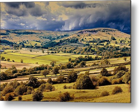 Agriculture Metal Print featuring the photograph Storm over Farndale by Mark Egerton