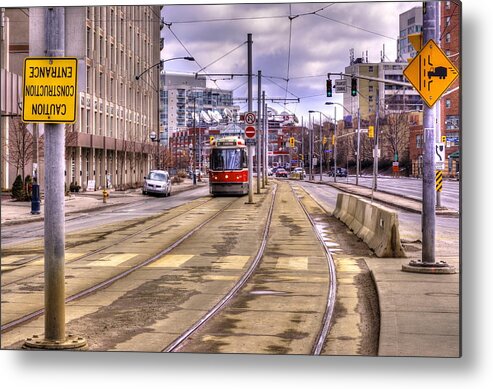 Nicky Jameson Photography Metal Print featuring the photograph Street Car on Lakeshore by Nicky Jameson