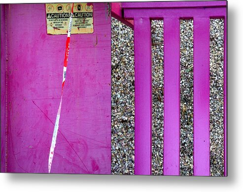  Abstract Metal Print featuring the photograph Street Sights 31 by Marlene Burns