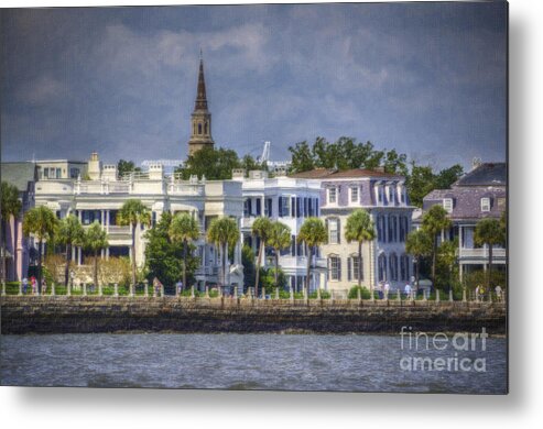 Battery Metal Print featuring the digital art Stroll along the Battery by Dale Powell