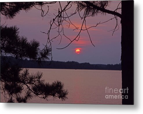 Sunset Metal Print featuring the photograph Sturgeon Lake MN Sunset by Tina Hailey