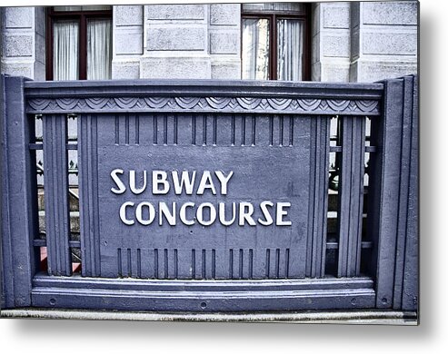 Subway Concourse At City Hall Metal Print featuring the photograph Subway Concourse at City Hall by Bill Cannon