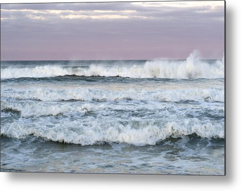 Summer Waves Seaside New Jersey Metal Print featuring the photograph Summer Waves Seaside New Jersey by Terry DeLuco