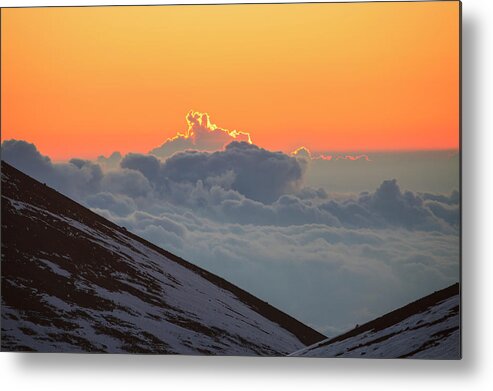 Tranquility Metal Print featuring the photograph Sun Rising Over Clouds by Cultura Exclusive/stuart Westmorland