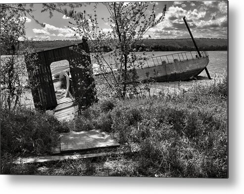 Sinking Boat Metal Print featuring the photograph Sunken Dreams by Jason Politte