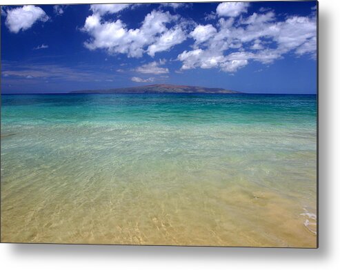 Makena Metal Print featuring the photograph Sunny Blue Beach Makena Maui Hawaii by Pierre Leclerc Photography