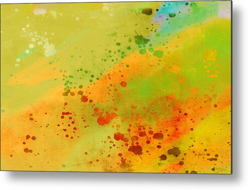 Abstract Metal Print featuring the painting Sunny Side Up - abstract - art by Ann Powell