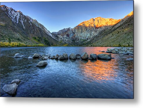 Lake Metal Print featuring the photograph Sunrise at Convict Lake by Beth Sargent