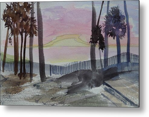 Hunting Island State Park Metal Print featuring the painting Sunrise at Hunting Island - Sketch by Joel Deutsch