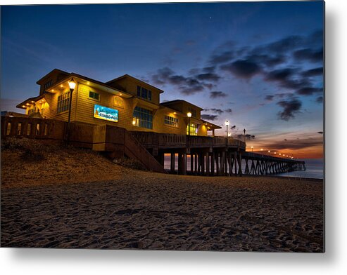 Sunrise Metal Print featuring the photograph Sunrise at Johnnie Mercer's Pier by Craig Bowman