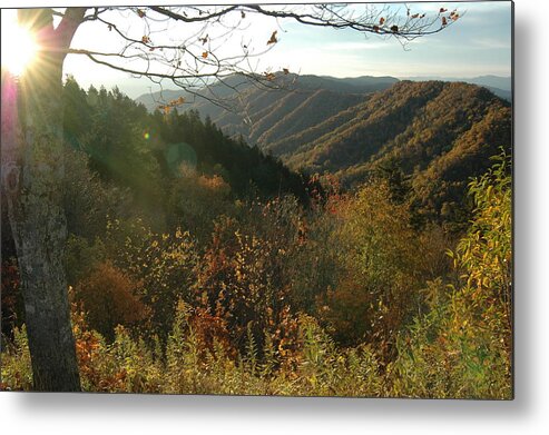 Photo Sunrise At Metal Print featuring the photograph Sunrise at New Found Gap by John Saunders