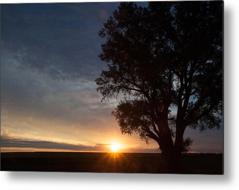 Landscape Metal Print featuring the photograph Sunrise Awaited by Shirley Heier