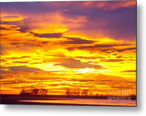 Sunrise Metal Print featuring the photograph Sunrise Bright Union Reservoir by James BO Insogna