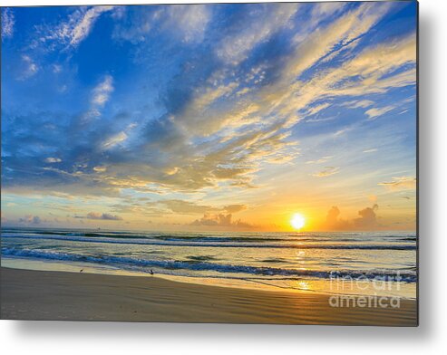 Sunrise Metal Print featuring the photograph Sunrise by the Beach by Mina Isaac
