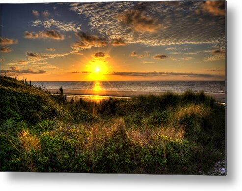 Sunrise Metal Print featuring the photograph Sunrise Dune by Greg and Chrystal Mimbs