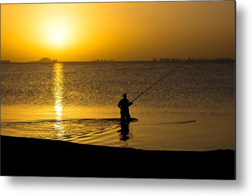 Sunrise Metal Print featuring the photograph Sunrise fishing by Scott Carruthers
