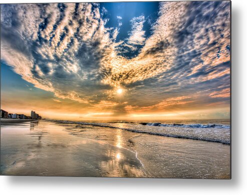 Beach Metal Print featuring the photograph Sunrise In Myrtle Beach by Brent Craft