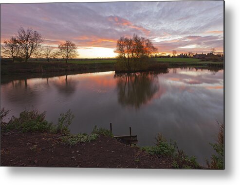 Lenton Metal Print featuring the photograph Sunrise Lenton Fishing Pond by Nick Atkin