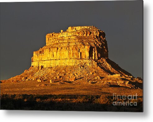 Chaco Metal Print featuring the photograph Sunrise on Fajada Butte by Kathy McClure