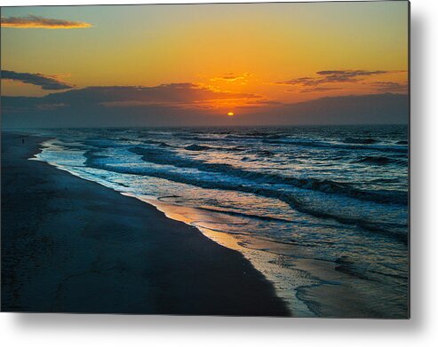Palm Metal Print featuring the digital art Sunrise on the Lonely Beach by Michael Thomas