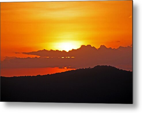 Sunrise Metal Print featuring the photograph Sunrise over Ngorongoro Crater by Tony Murtagh
