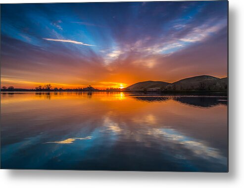 Landscape Metal Print featuring the photograph Sunrise Reflection by Marc Crumpler