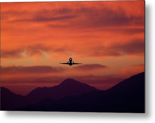Palm Springs Metal Print featuring the photograph Sunrise Takeoff by John Daly