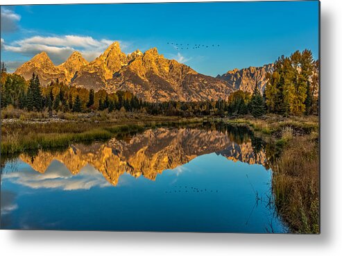 Grand Tetons Metal Print featuring the photograph Sunrise Vision At The Grand Tetons by Yeates Photography