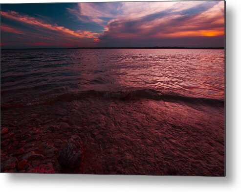 Sunset Metal Print featuring the photograph Sunset at Benbrook Lake by Jonathan Davison