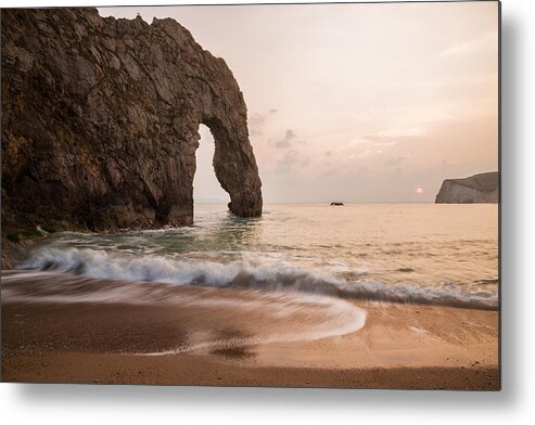 Durdle Metal Print featuring the photograph Sunset at Durdle Door by Ian Middleton