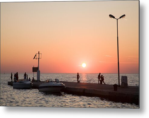 Sunset Metal Print featuring the photograph Sunset at Izola by Ian Middleton
