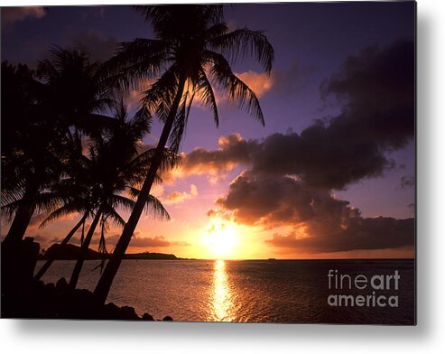 Travel Metal Print featuring the photograph Sunset At Tumon Bay, Guam by Bill Bachmann