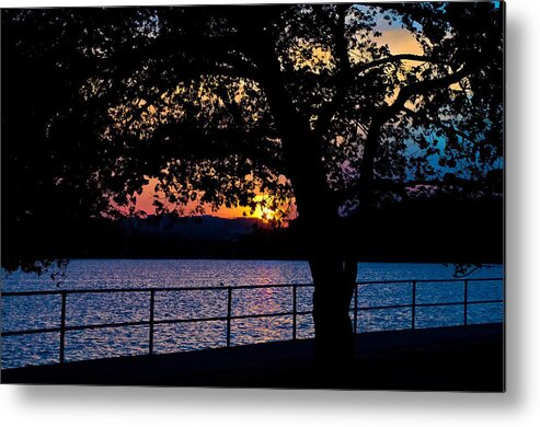 America Metal Print featuring the photograph Sunset at Washington's Tidal Basin by Mitchell R Grosky