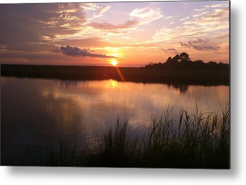 Bayou Swamp Louisiana Sunset Metal Print featuring the photograph Sunset Cajun Style by John Glass