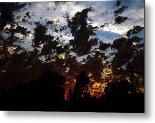 Sunset Metal Print featuring the photograph Sunset Clouds by Edward Hawkins II