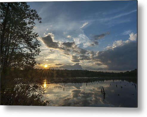 Sunset Double Trouble State Park Nj Metal Print featuring the photograph Sunset Double Trouble State Park NJ by Terry DeLuco