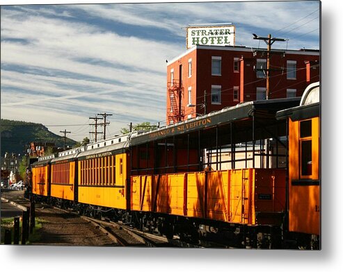 Trains Metal Print featuring the photograph Sunset by Douglas Miller