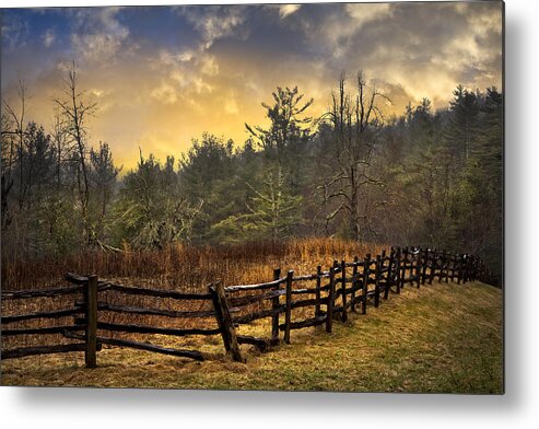 Appalachia Metal Print featuring the photograph Sunset in Blue Ridge by Debra and Dave Vanderlaan