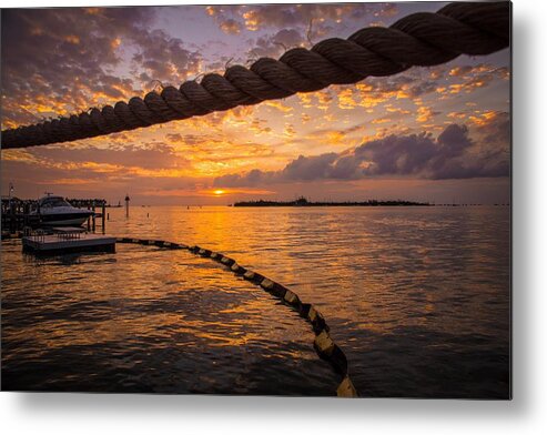 Key West Metal Print featuring the photograph Sunset in Key West by Maria Robinson
