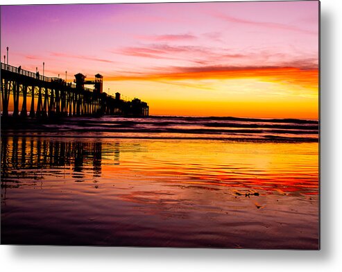 California Metal Print featuring the photograph Sunset in Oceanside by Ben Graham