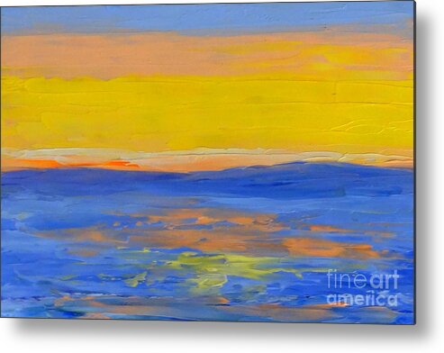 Seascape Metal Print featuring the painting Sunset in Paradise by Fred Wilson