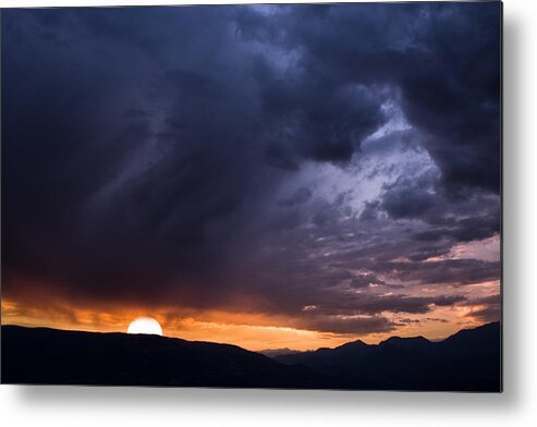 Sunset Metal Print featuring the photograph Sunset in the French Alps by Nila Newsom