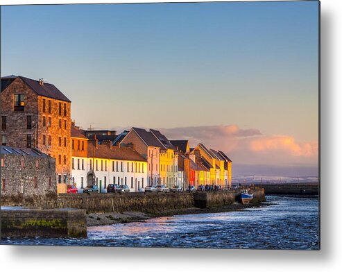 Galway Metal Print featuring the photograph Sunset on a Beautiful Winter Day in Galway Ireland by Mark E Tisdale