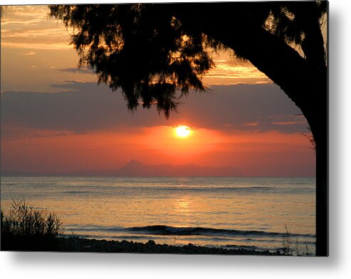 Sunset Metal Print featuring the photograph Sunset on Crete by Chris Clark