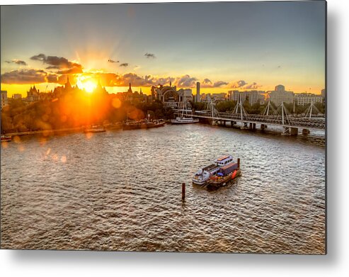 Tim Stanley Metal Print featuring the photograph Sunset on the Thames by Tim Stanley